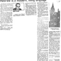 Hebrew is a Modern, Living Language