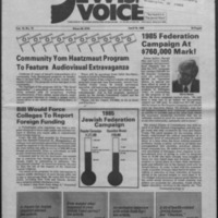Jewish Voice, Vol. 18, No. 15 - April 19, 1985